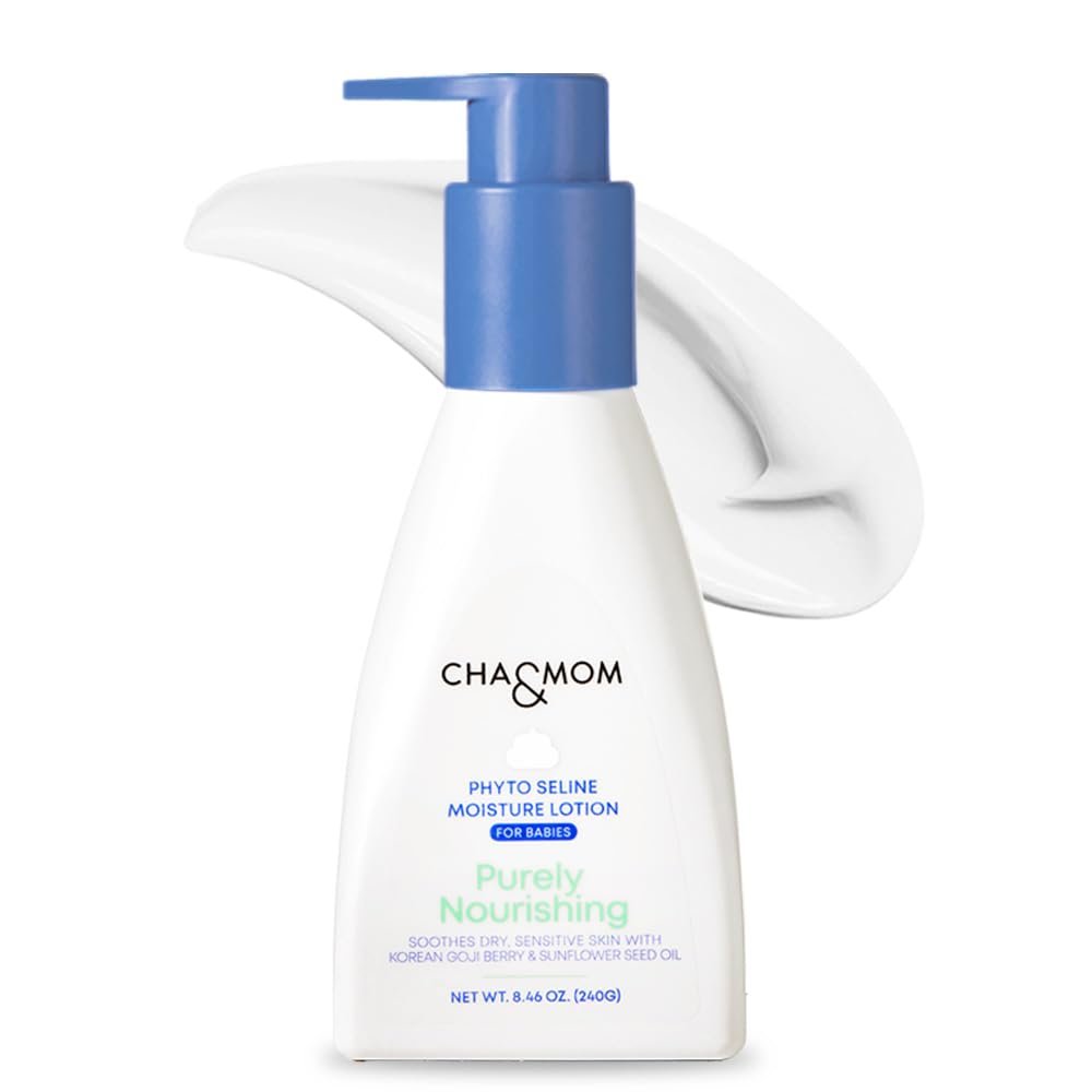 CHA&MOM Korean Baby Skincare – Hypoallergenic, Plant Based, and Natural Phyto Seline Moisture Lotion, 8.46oz