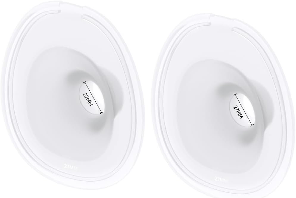 eufy Security Original 27mm Flange (2-Pack), Replacement Accessories for Wearable Breast Pump E10, Food-Grade Soft Silicone, Durable, Comfortable, Ergonomic Fit