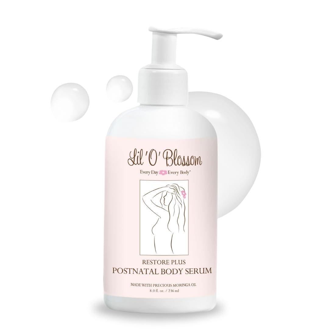 Lil ‘O’ Blossom Restore Plus Postnatal Body Serum – Nourishing, Moringa Oil infused Body Oil to reduce stretch mark visibility for mothers/maternity skincare