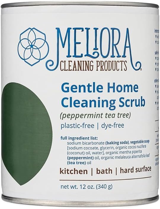 Meliora Cleaning Products Gentle Home Cleaning Scrub Powder, Peppermint Tea Tree