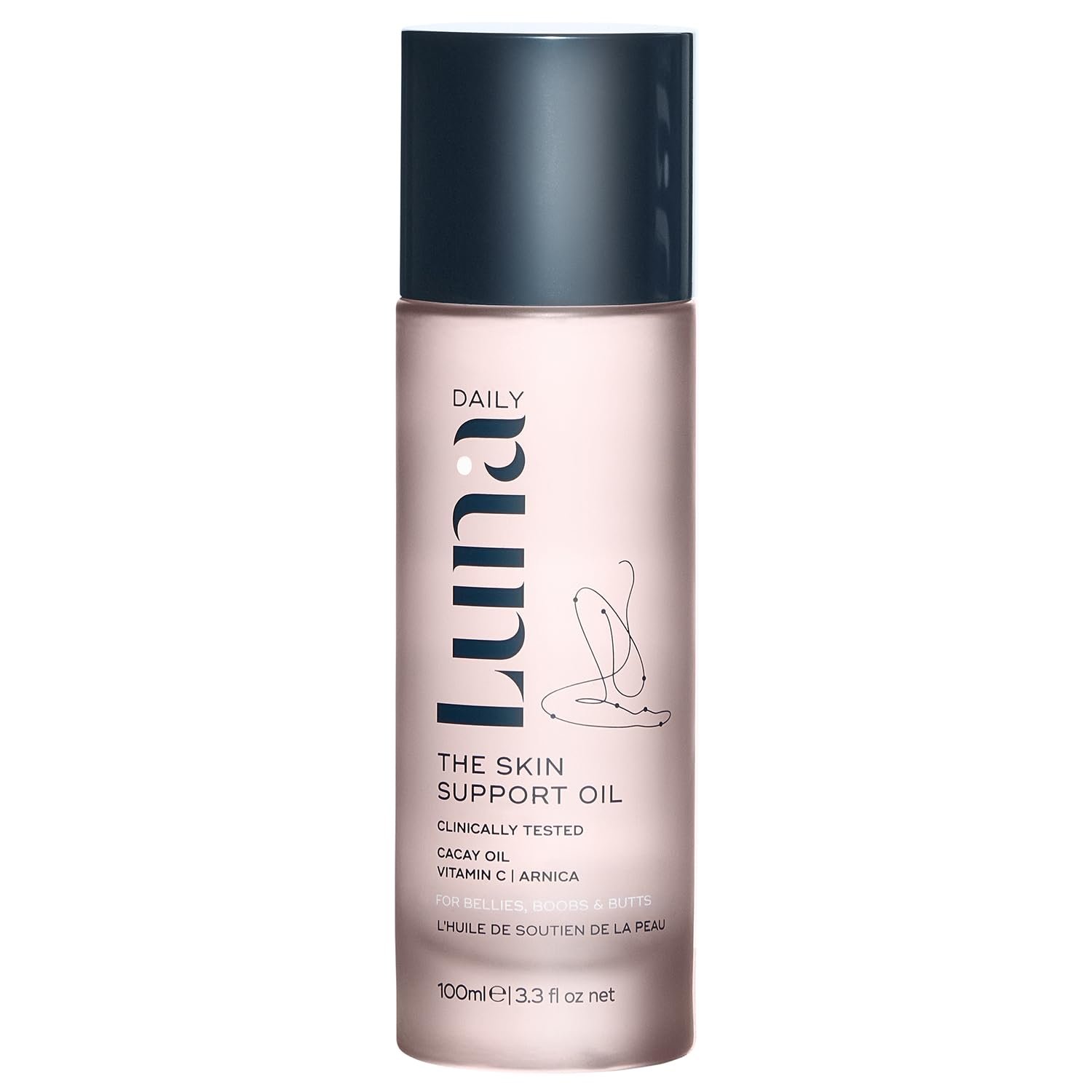 Luna Daily Stretch Mark Body Oil | Hydrating Treatment for Scars, Discoloration & Uneven Skin Texture | Vitamin C & Coconut Oil Nourish Dry Skin | Clinically Proven, Pregnancy Safe for Women, 300ml