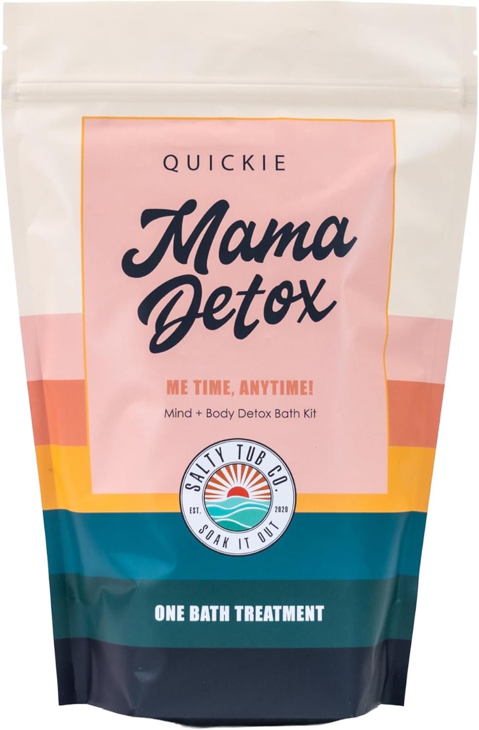 Mama Detox Quickie – Bath Soak with Rose and Lavender Essential Oils for Relaxation, Bath Bomb for Muscle Relief, and Gentle Skin Detox – Luxury Bath Experience, Single Use