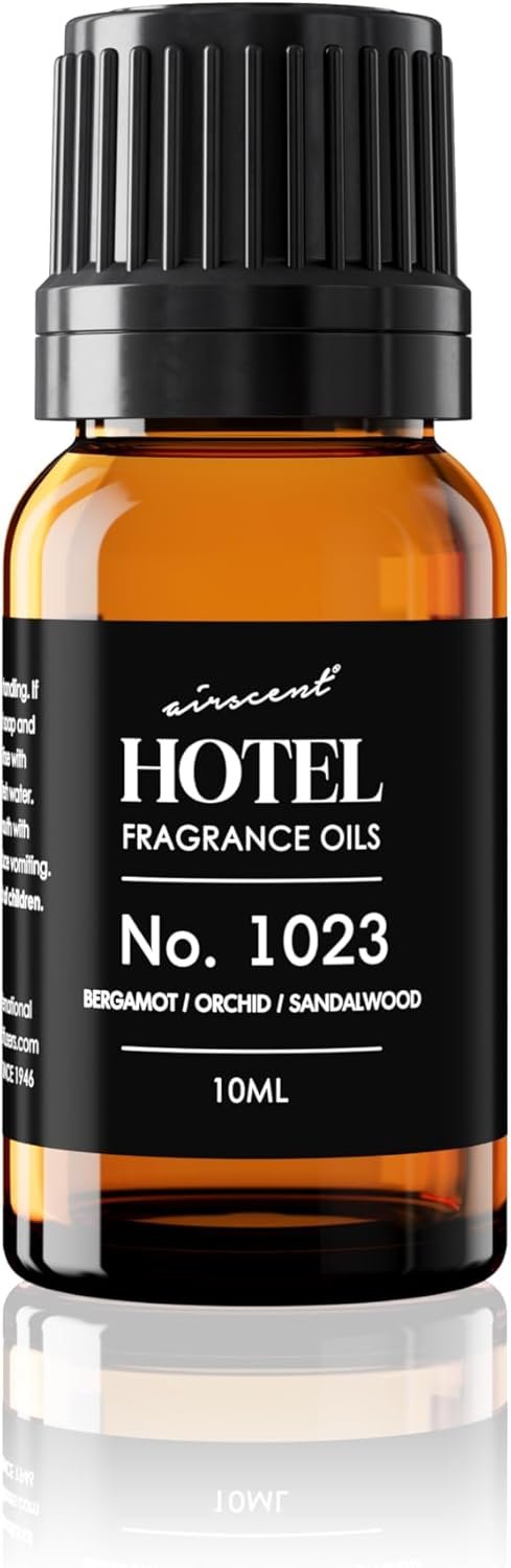 AirScent Hotel Diffuser Oil No. 1023 Inspired by The Baccarat Hotel Scent – Love Affair Fragrance Oil for Ultrasonic and Waterless Diffusers and Crafting – 10 mL, 0.34 fl oz Glass Bottle with Dropper