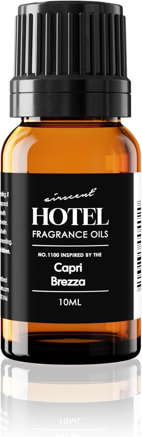 AirScent Capri Brezza Diffuser Oil No. 1100 – Volcano-Inspired Premium Fragrance Oil for Ultrasonic and Waterless Diffusers and Crafting – 10 mL, 0.34 fl oz Glass Bottle with Dropper
