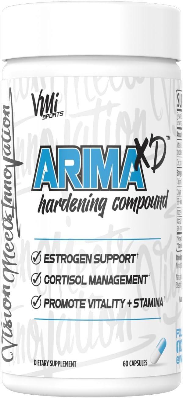VMI Sports Arima-XD 60 Count, Natural Hormone Balance, Anti- Aromatase Cortisol Blocker for Men and Women, Supplement to Support Balanced Testosterone & Estrogen Hormone Levels On or Off Cycle (60 ct)