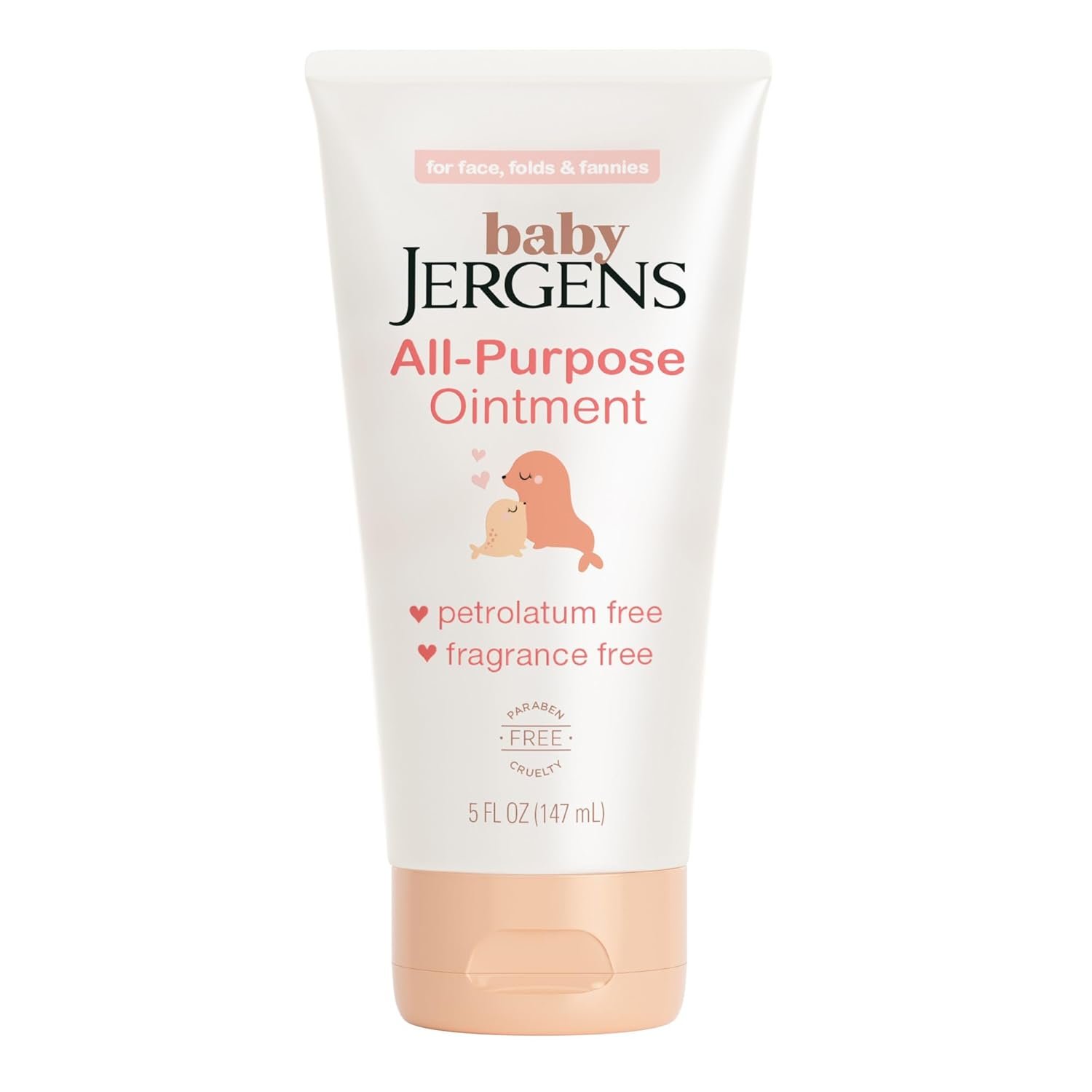 Jergens Baby All-Purpose Baby Ointment, Plant-Based Moisturizers, Petrolatum Free & Pediatrician-Tested, 5 Oz