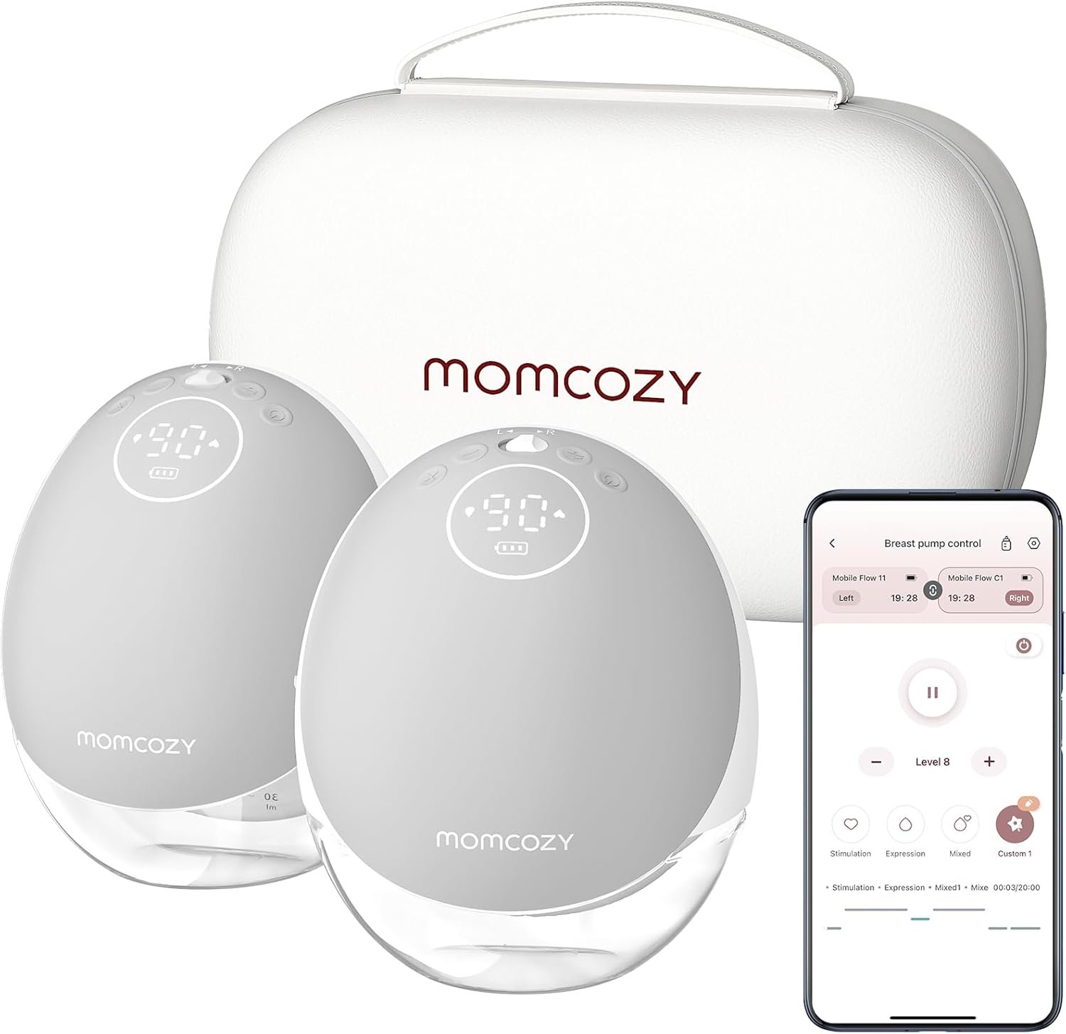 Momcozy M9 Wearable Pump: App-Controlled, Ultra-Quiet & Discreet Hands-Free Pumping
