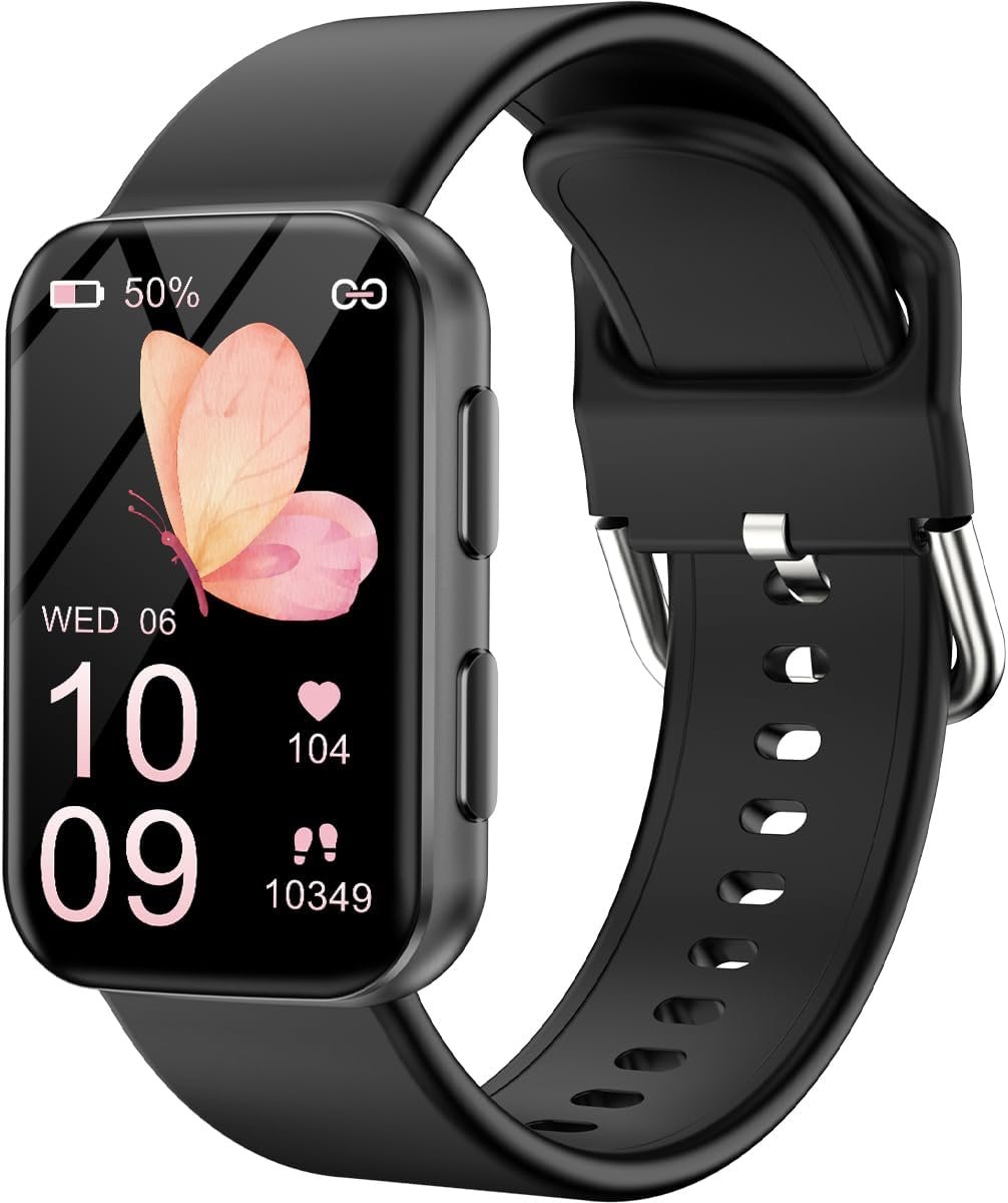 MorePro Health Fitness Tracker with Blood oxy-gen Monitor and 24/7 Heart Rate and Blood Pressure, Sleep Monitor, 120+ Sport Modes Waterproof Fitness Watch for Women Men Android iOS