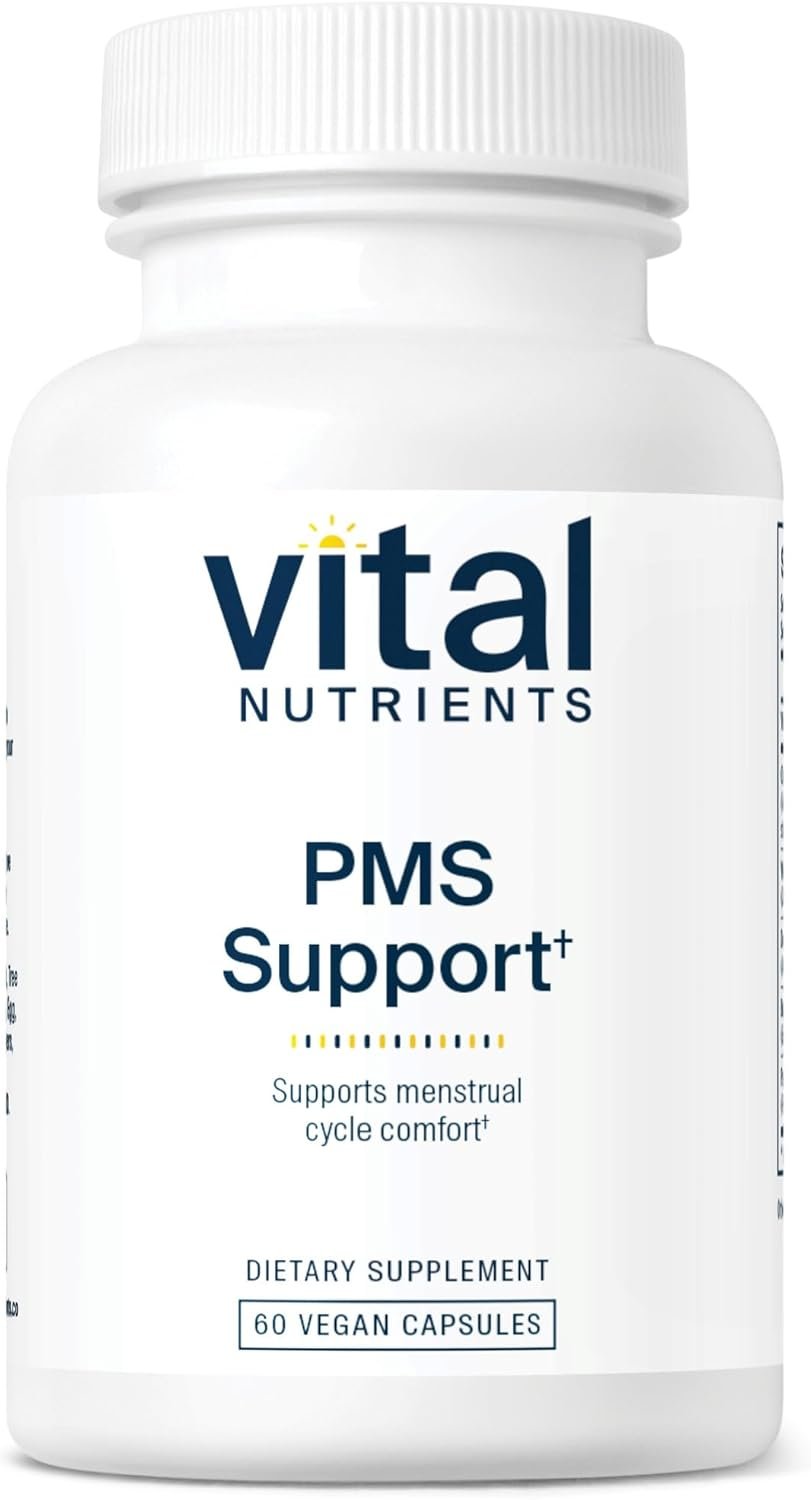 Vital Nutrients PMS Support – Vitex Berry & Passionflower Extract for Premenstrual Support & Hormone Balance* – Vitamin B6 PMS Supplements – Gluten, Dairy, Soy Free – Non-GMO – 60 Capsules