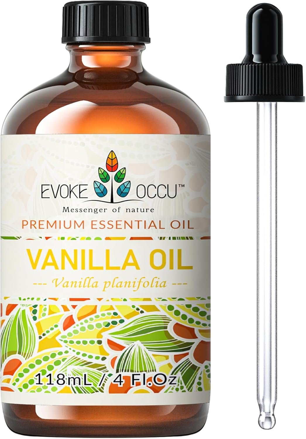EVOKE OCCU Vanilla Essential Oil for Relaxation in The Home Office Living Room, Add to Diffuser Candle Soap – 4 Fl Oz