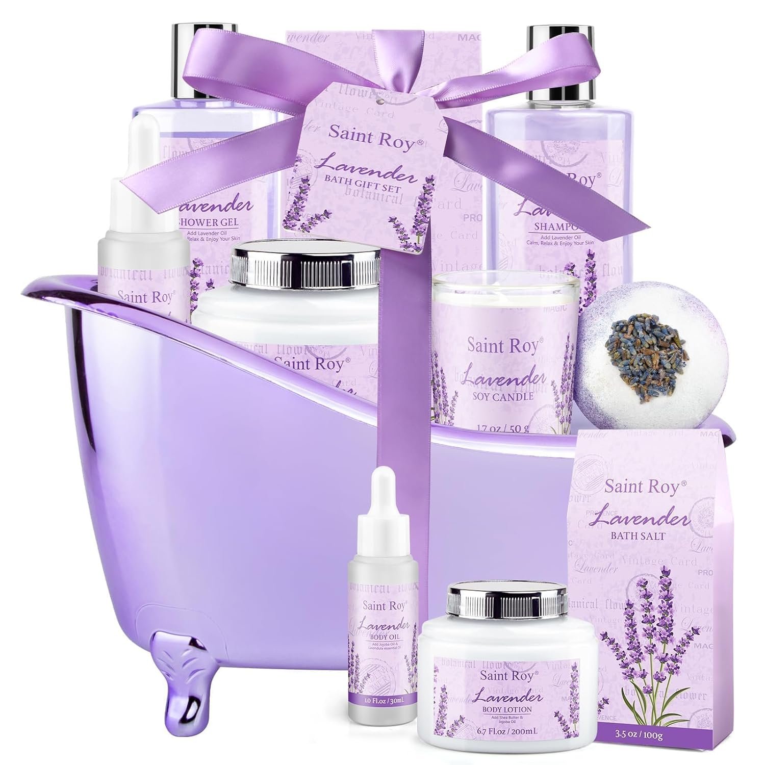 Lavender scented gifts for mom Spa Gift Baskets for Woman – spa baskets for women gift Lavender Gifts for Women, Bath Set, Christmas Gifts for Women, Home Spa Kit Gifts for Her, Mothers Day