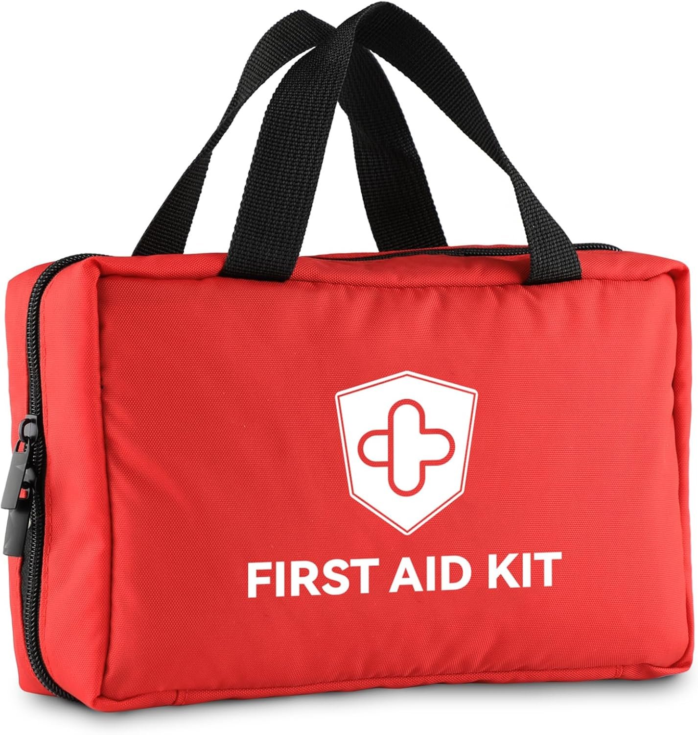 First Aid Kit – Trauma Kit with Essential Emergency Medical Supplies, Waterproof Travel First Aid Kit, Simple and Portable Emergency Kit for Home, Dorm, Outdoor, Car (Bright red)