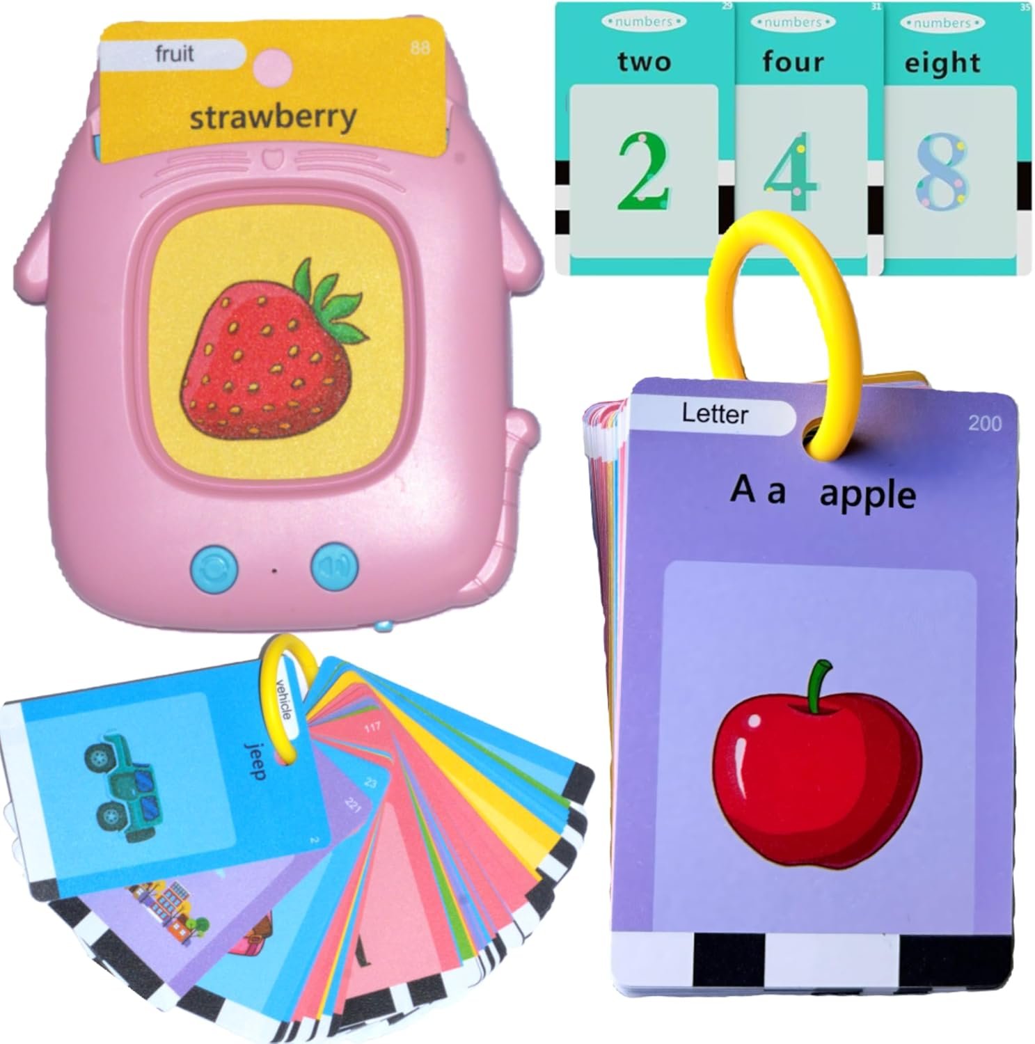 for Grandkids, Pocket Speech Educational Toddler Learning Toys, Durable PVC Talking Flash Cards for Toddlers with 274 Sight Words Age 1-4, Sensory Toys, Gifts for People with Autism