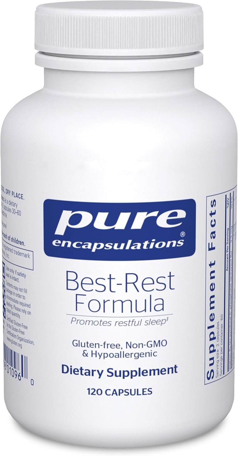 Pure Encapsulations Best-Rest Formula – Supports Restful Sleep – for Relaxation – Restful Sleep Supplement – Non-GMO & Vegan – 120 Capsules