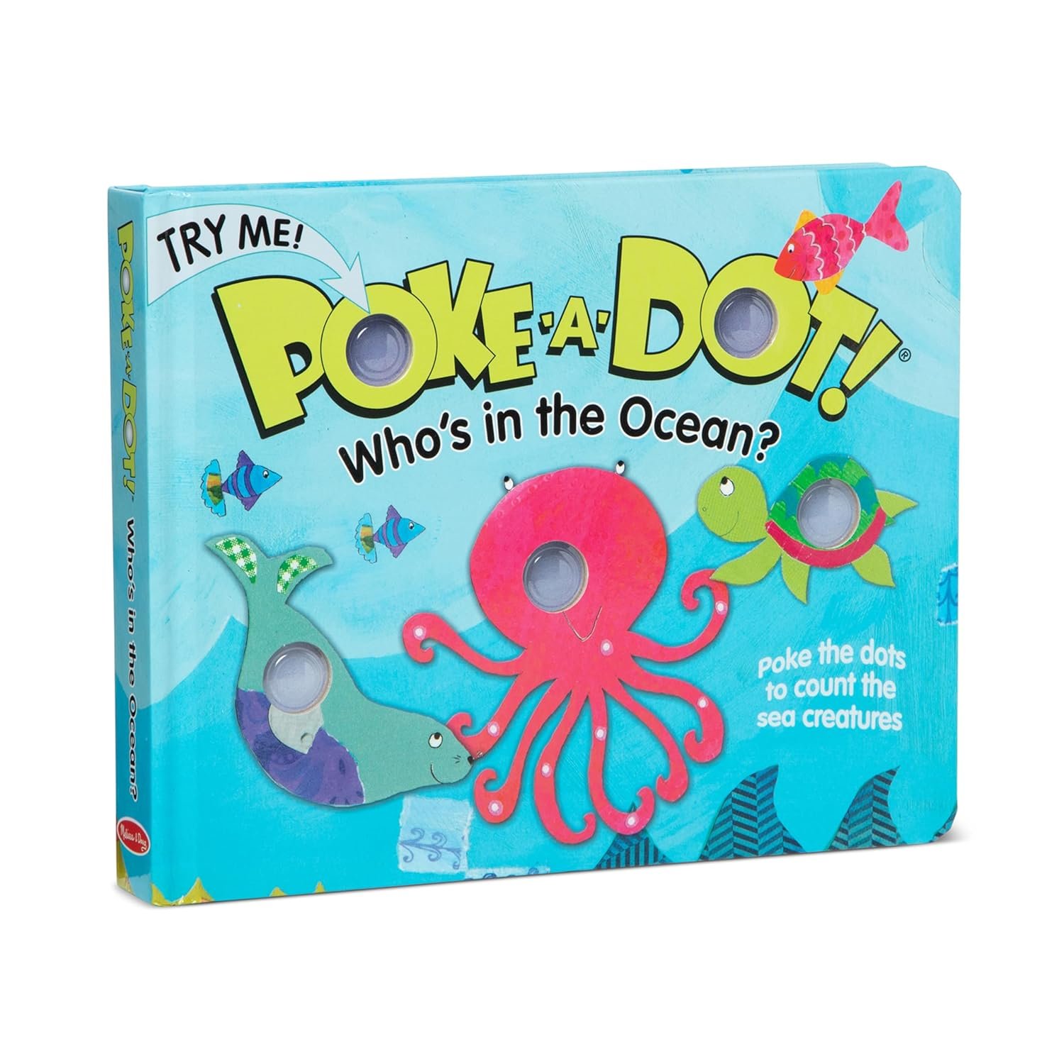 Melissa & Doug Poke-a-Dot! Who’s in the Ocean? Interactive Children’s Board Book with Buttons to Pop, Educational Sensory Toy for Toddlers & Preschoolers Ages 3+ – FSC Certified