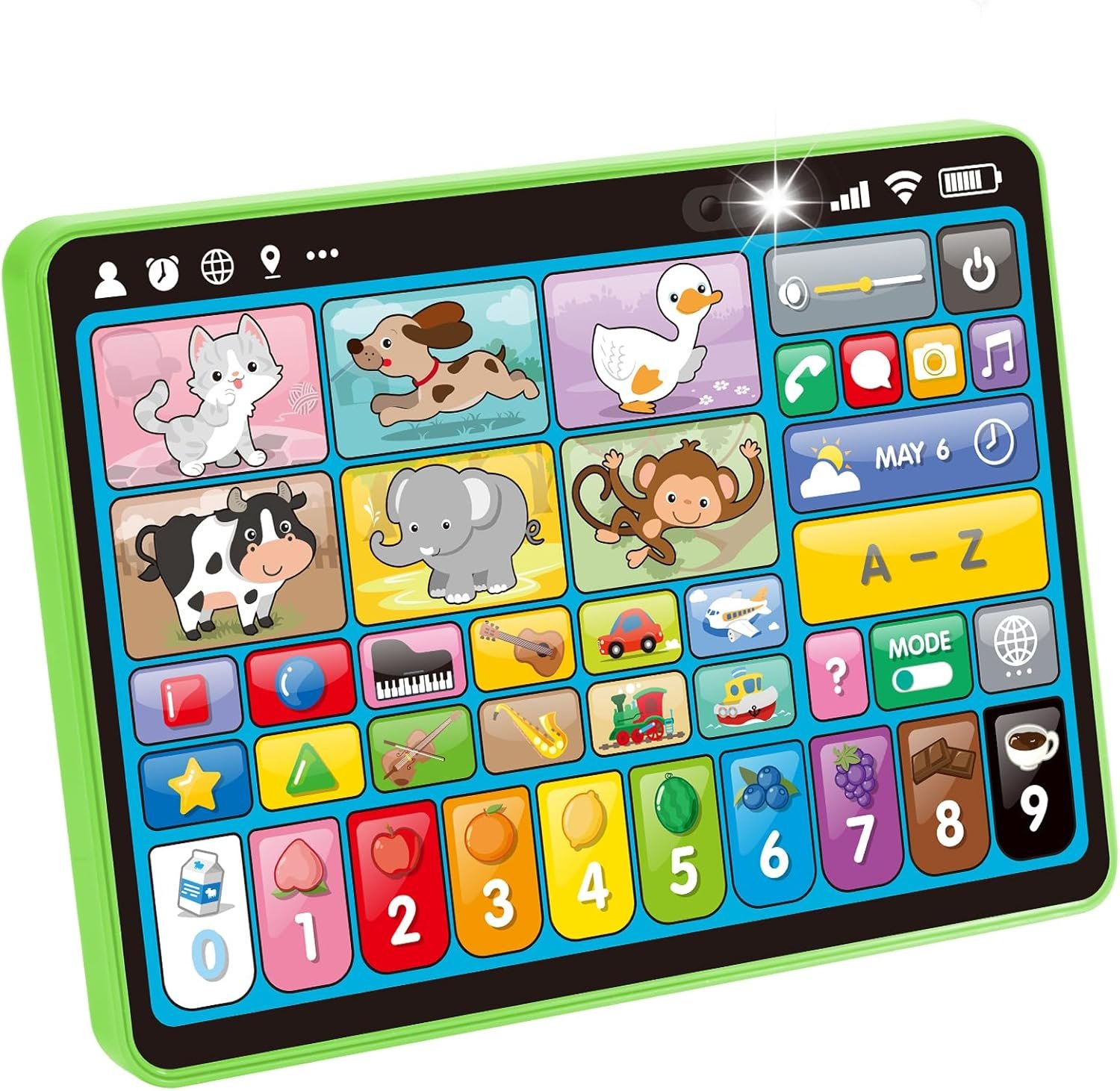 hahaland 5-Language Learning Tablet for Toddlers 1-3 – New Version Educational Toy with Sounds & Speech Therapy – Early Development for Boys, Girls, Baby, Toddler, Ages 1 2 3