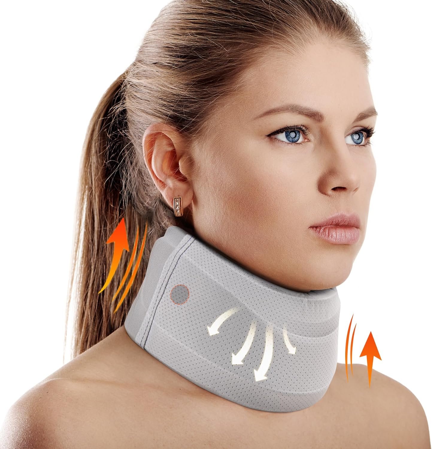 CozyHealth Neck Brace for Neck Pain and Support, Soft Neck Support Relieves Pain & Pressure in Spine for Women & Men, Wrap Align Stabilize Vertebrae Foam Cervical Collar for Sleeping (Grey, XS, 2.5″ Middle Height)