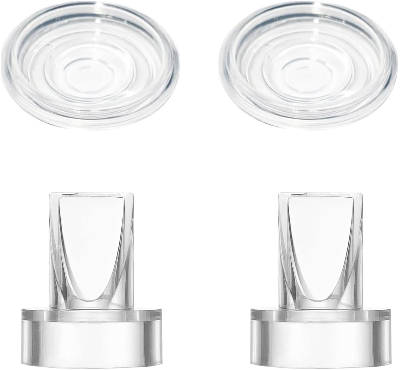 Duckbill Valves & Silicone Diaphragm Compatible with Momcozy/TSRETE/HAUTURE/PADRAM/LoveOfLive/OMFMF, Use with Wearable S9 Pro/S10/S12 Parts Replace, Wearable Breast Pump Accessories (4 Piece Set)