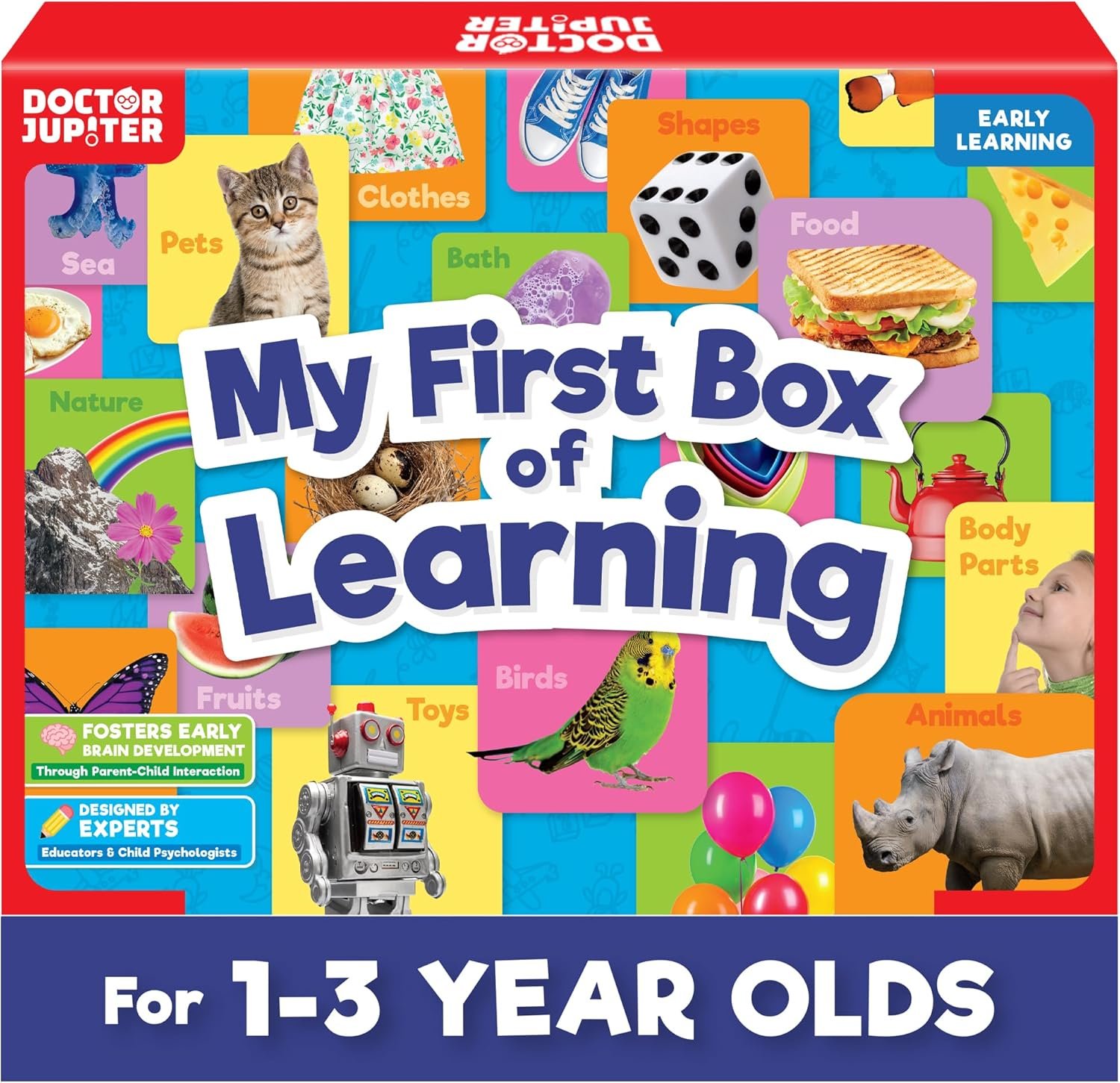 Doctor Jupiter My First Box of Learning | Toys for Toddlers Ages 1-2-3 | Toddler Learning & Educational Activities for 1+ Year Old Boys & Girls | Gift Ideas for Birthdays