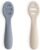 mushie Silicone First Feeding Baby Spoons | 2 Pack (Tradewinds/Shifting Sand)