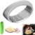 Garlic Press Rocker, Portable Manual Stainless Steel Garlic Press Rocker Crusher Masher with Garlic Peeling Drum for Home Kitchen Utensils (Grey)