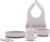 Lalo First Bites Silicone Baby Feeding Set – Baby Led Weaning Supplies – Non-Toxic Silicone – Includes 1 Bib, 2 Spoons, Training Cup, Suction Plate and Bowl – 6 Pieces – Lavender