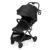 Lightweight Stroller, One-Hand Fold Compact Travel Stroller from Birth to 55 lbs, UPF 50+ Large Canopy & 5-Point Harness, Adjustable Reclining Seat- Black