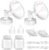 Breast Pump Parts for Spectra S1/S2/9 Plus/Synergy Gold, Not Original Accessories, 21mm Set Spectra Replacements Pump Parts Include Flange/Duckbill Valve/Backflow Protector/Tubing/Bottles