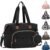 Diaper Bag Tote, Baby Bag Travel Diaper Tote Bag with Pacifier Case, Cute Maternity Hospital Baby Stylish Diaper Tote for Mom Dad Medium Size, Black