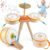 Kids Wooden Drum Kit, Montessori Musical Instruments for Toddlers, Baby Percussion Set Music Toys with Cymbal, Pedal Bass Drum & 2 Drumsticks, Educational Learning Birthday Gift for Boys Girls Ages 3+