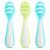 Munchkin® Gentle Dip™ Baby Spoons for Self Feeding and Baby Led Weaning, 3 Pack, Blue/Green