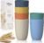 Wheat Straw Cups 6 PCS Good Alternative to Plastic Reusable Cups 12 oz Unbreakable Drinking Cup Reusable Dishwasher Safe Water Plastic Glasses with 6 Colors