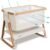 Tutti Bambini CoZee® Air Baby Bassinet & Bedside Sleeper – Rocking Bassinet for Baby, Fast-Folding with Travel Bag, Deluxe Airflow Mattress & 6 Mattress Heights, 0-6 Months (Walnut & Ecru)