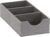 Household Essentials Grey 727-1 Deep 3 Section Drawer Organizer Box for Storage | 12 in x 6.13 in x 3.13