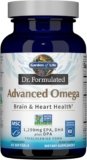Garden of Life Dr. Formulated Advanced Omega Fish Oil – Lemon, 1,290mg EPA, DHA + DPA in Triglyceride Form, Single Source Omega 3 Supplement for Ultimate Brain & Heart Health, Non-GMO, 60 Softgels