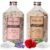 SpaLife Tea Spa Petal-Infused Effervescent Mineral Bath Salts – Lavender & Rose, 2-Pack 17.6 oz. ea for Relaxing Aromatherapy and Soothing Soaks