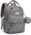 RUVALINO Diaper Bag Backpack-Multifunction Travel Baby Diaper Bag with Changing Pad, Insulated Bottle Holders & Pacifier Case, Large Capacity, Waterproof, Gray