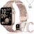 Iaret Smart Watch for Women, 1.83″ HD Fitness Tracker with 4 Bands, Answer/Make Calls, Heart Rate/Sleep/SpO2/Step Tracking, 100+ Sport Modes, Android/iPhone Compatible Gift (Rose Gold)
