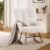 Joysoul Teddy Nursery Rocking Chair – Plush Velvet Upholstery, Sturdy Frame & High Backrest Armchair for Nursery, Bedroom, Living Room, Adults & Kids