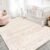 Nursery Rug for Baby Girl,Neutral Blush Pink Boho Cute Floral Foldable Machine Washable Soft Faux Wool Carpet Area Rugs for Living Room Bedroom Dorm Kids Playroom,5×7
